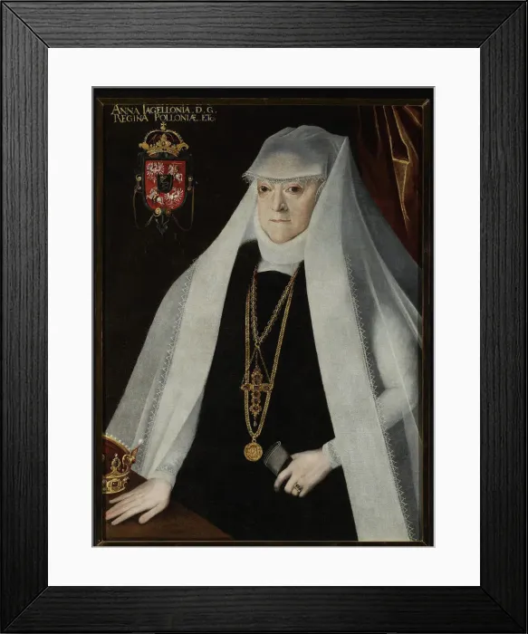 Framed Print : Portrait of Anna Jagiellon (1523-1596), queen of Poland, before 1596 Framed Print : Portrait of Anna Jagiellon (1523-1596), queen of Poland, before 1596