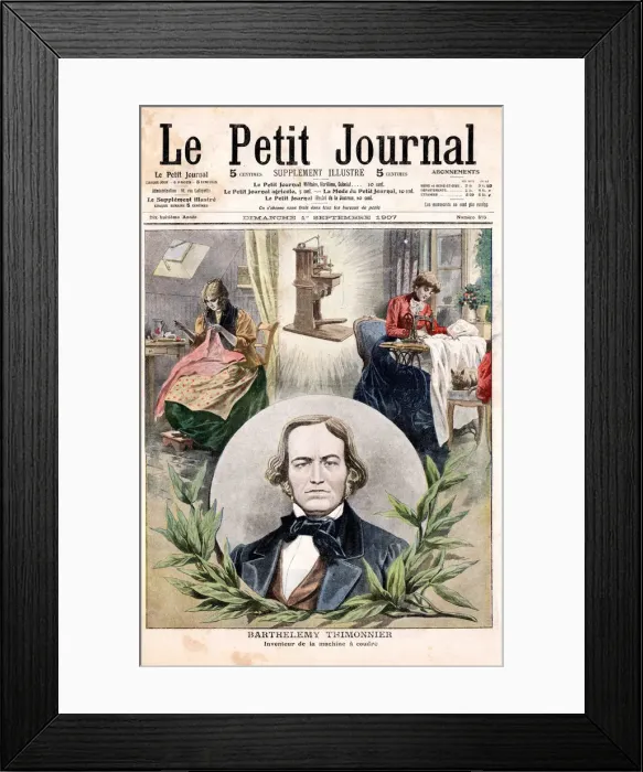 Framed Print : Portrait of Barthelemy Thimonnier (1793-1857), 1907 Framed Print : Portrait of Barthelemy Thimonnier (1793-1857), 1907