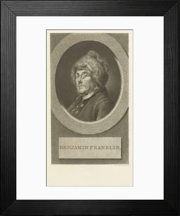 Framed Print : Portrait of Benjamin Franklin, 1790s Framed Print : Portrait of Benjamin Franklin, 1790s