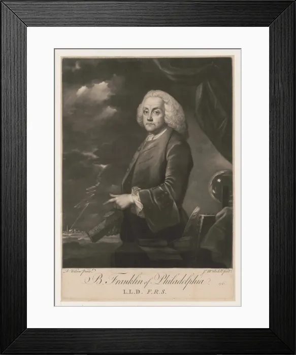 Framed Print : Portrait of Benjamin Franklin, 1761 Framed Print : Portrait of Benjamin Franklin, 1761