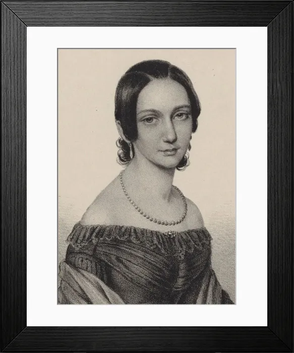 Framed Print : Portrait of Clara Schumann (1819-1896), 1838 Framed Print : Portrait of Clara Schumann (1819-1896), 1838