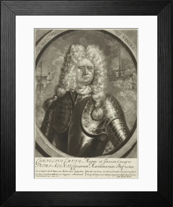 Framed Print : Portrait of Cornelius Cruys (1655-1727), Vice Admiral of the Imperial Russian Navy, c Framed Print : Portrait of Cornelius Cruys (1655-1727), Vice Admiral of the Imperial Russian Navy, c
