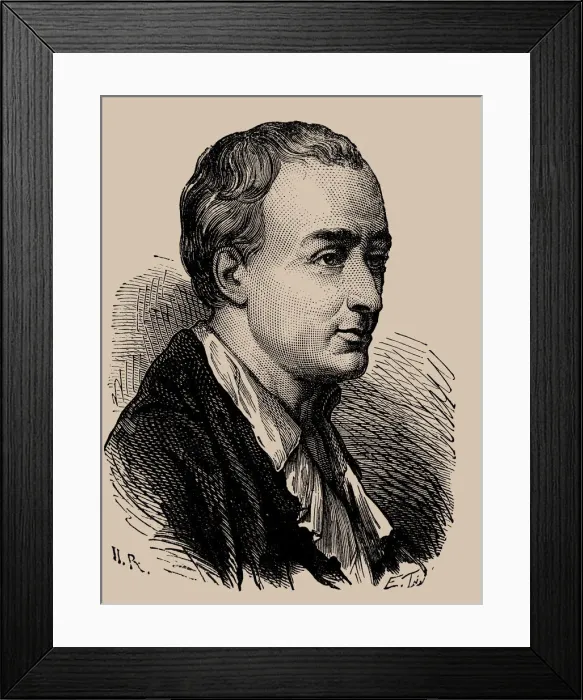 Framed Print : Portrait of Denis Diderot (1713-1784), 1889 Framed Print : Portrait of Denis Diderot (1713-1784), 1889