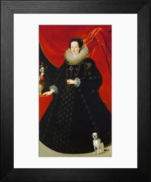 Framed Print : Portrait of Eleonora Gonzaga (1598-1655), in black dress, ca 1624 Framed Print : Portrait of Eleonora Gonzaga (1598-1655), in black dress, ca 1624