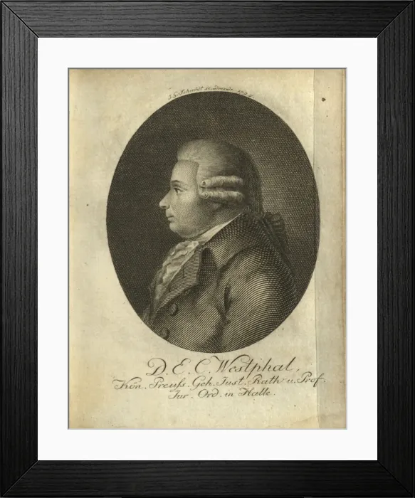 Framed Print : Portrait of Ernst Christian Westphal (1737-1792), 1794 Framed Print : Portrait of Ernst Christian Westphal (1737-1792), 1794