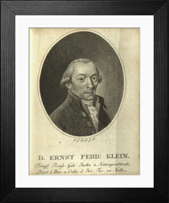 Framed Print : Portrait of Ernst Ferdinand Klein (1743-1810), 1794 Framed Print : Portrait of Ernst Ferdinand Klein (1743-1810), 1794