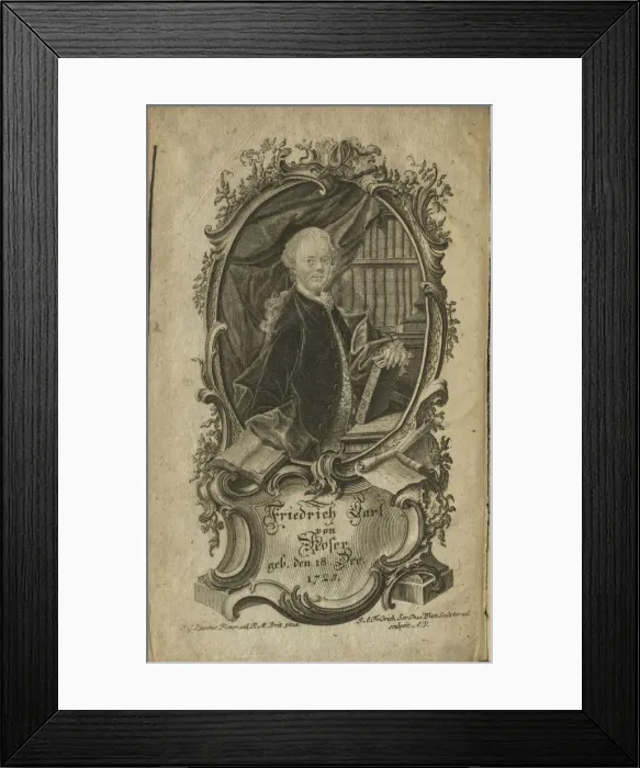 Framed Print : Portrait of Friedrich Karl Freiherr von Moser (1723-1798), 1775 Framed Print : Portrait of Friedrich Karl Freiherr von Moser (1723-1798), 1775