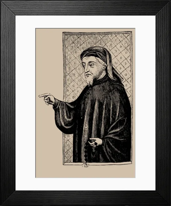 Framed Print : Portrait of Geoffrey Chaucer Framed Print : Portrait of Geoffrey Chaucer