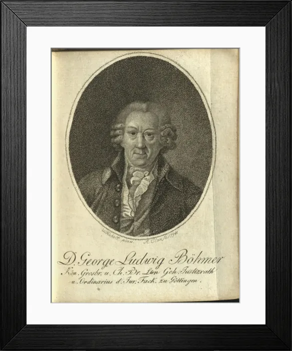 Framed Print : Portrait of Georg Ludwig Bohmer (1715-1797), 1794 Framed Print : Portrait of Georg Ludwig Bohmer (1715-1797), 1794