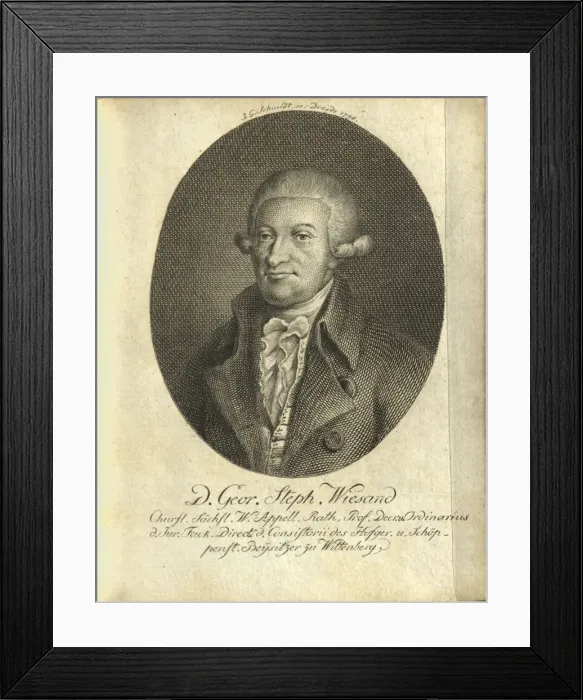 Framed Print : Portrait of Georg Stephan Wiesand (1736-1821), 1794