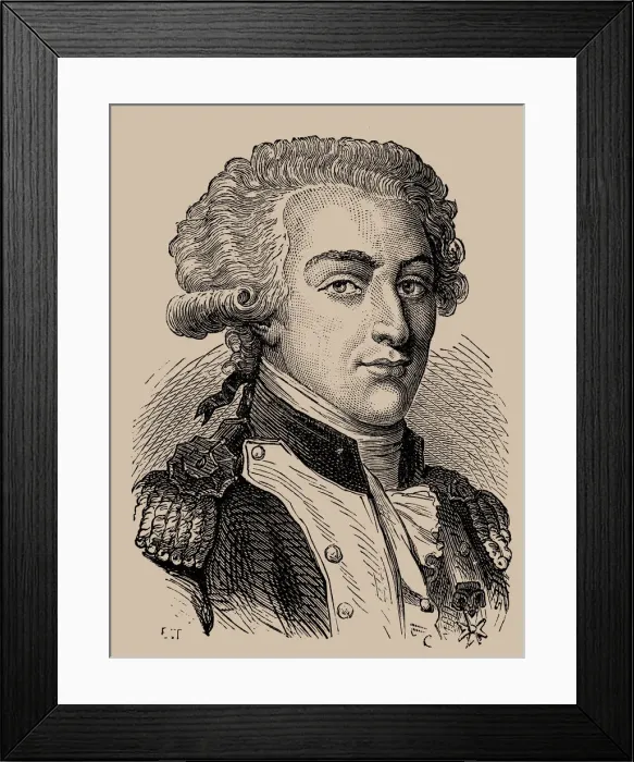 Framed Print : Portrait of Gilbert Motier the Marquis De La Fayette (1757-1834), 1889 Framed Print : Portrait of Gilbert Motier the Marquis De La Fayette (1757-1834), 1889