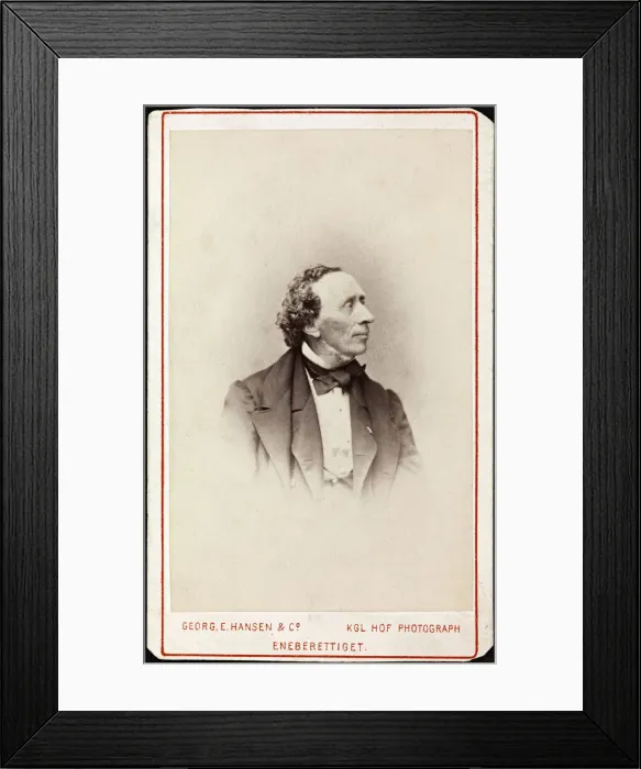 Framed Print : Portrait of Hans Christian Andersen (1805-1875), c. 1871 Framed Print : Portrait of Hans Christian Andersen (1805-1875), c. 1871