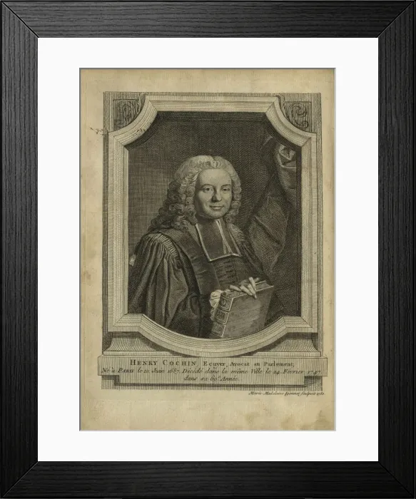 Framed Print : Portrait of Henri Cochin (1687-1747), 1751 Framed Print : Portrait of Henri Cochin (1687-1747), 1751