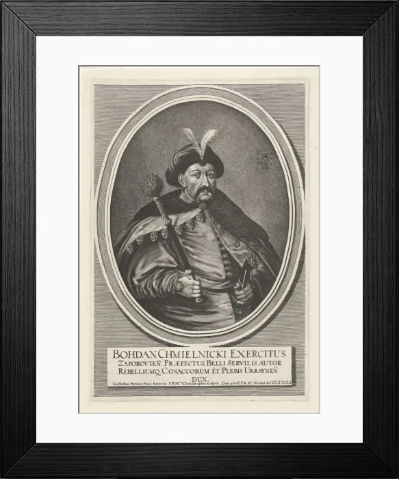 Framed Print : Portrait of Hetman Bohdan Khmelnytsky (1595-1657), 1651 Framed Print : Portrait of Hetman Bohdan Khmelnytsky (1595-1657), 1651