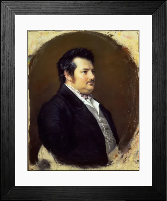 Framed Print : Portrait of Honore de Balzac (1799-1850), 1842 Framed Print : Portrait of Honore de Balzac (1799-1850), 1842