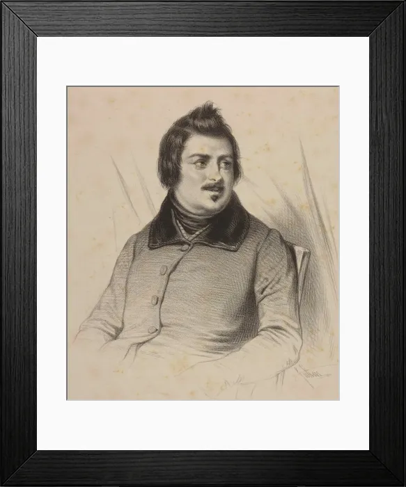 Framed Print : Portrait of Honore de Balzac (1799-1850), c. 1840 Framed Print : Portrait of Honore de Balzac (1799-1850), c. 1840