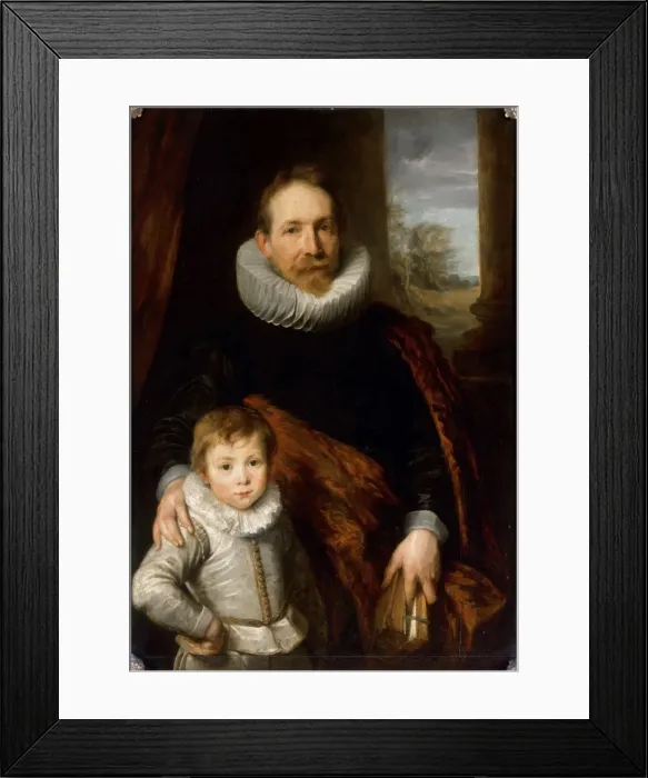 Framed Print : Portrait of Jean Richardot (1540-1609) and his son, c. 1618 Framed Print : Portrait of Jean Richardot (1540-1609) and his son, c. 1618
