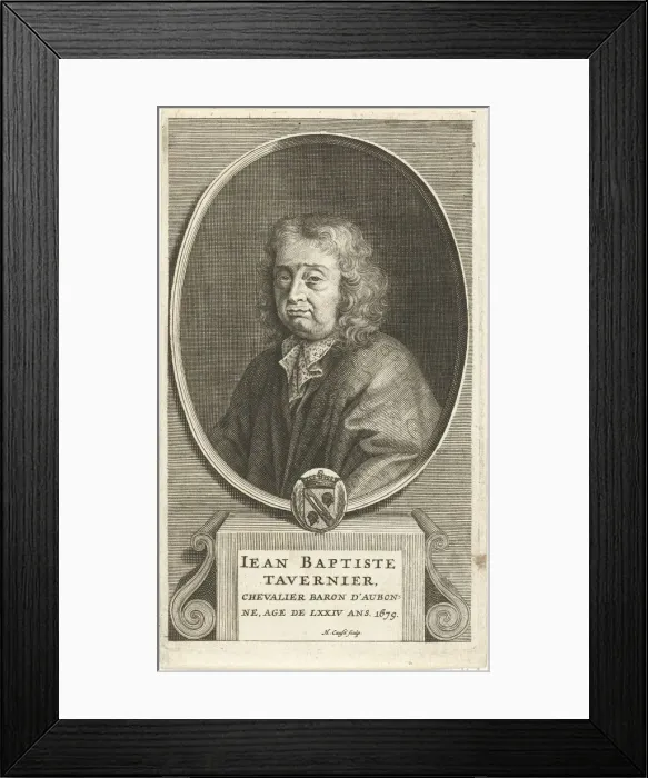 Framed Print : Portrait of Jean-Baptiste Tavernier (1605-1689), c. 1680 Framed Print : Portrait of Jean-Baptiste Tavernier (1605-1689), c. 1680