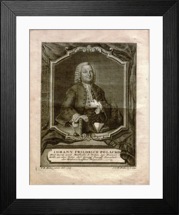 Framed Print : Portrait of Johann Friedrich Polack (1700-1771), 1755 Framed Print : Portrait of Johann Friedrich Polack (1700-1771), 1755