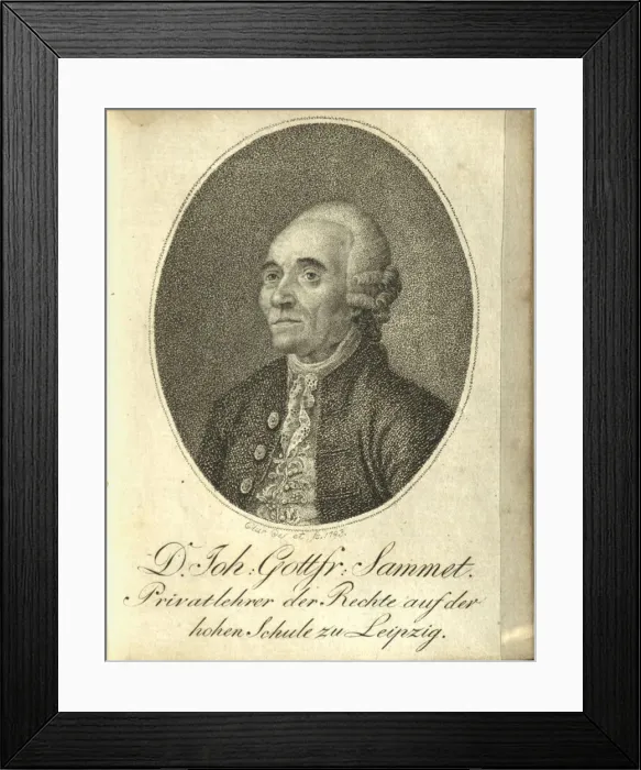 Framed Print : Portrait of Johann Gottfried Sammet (1719-1796), 1794 Framed Print : Portrait of Johann Gottfried Sammet (1719-1796), 1794
