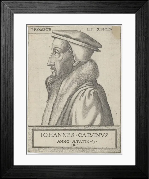 Framed Print : Portrait of John Calvin (1509-1564), 1562 Framed Print : Portrait of John Calvin (1509-1564), 1562