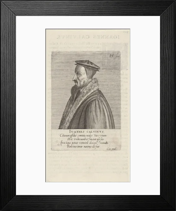 Framed Print : Portrait of John Calvin (1509-1564), 1599 Framed Print : Portrait of John Calvin (1509-1564), 1599