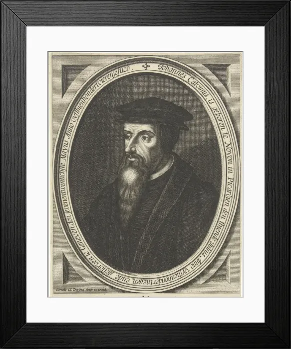 Framed Print : Portrait of John Calvin (1509-1564), 1630-1640 Framed Print : Portrait of John Calvin (1509-1564), 1630-1640