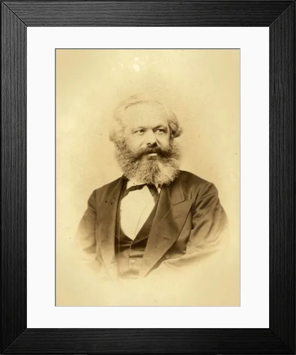 Framed Print : Portrait of Karl Marx (1818-1883), 1867
