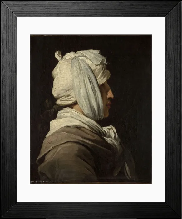 Framed Print : Portrait of Lemonnier with bandaged head, 1775 Framed Print : Portrait of Lemonnier with bandaged head, 1775
