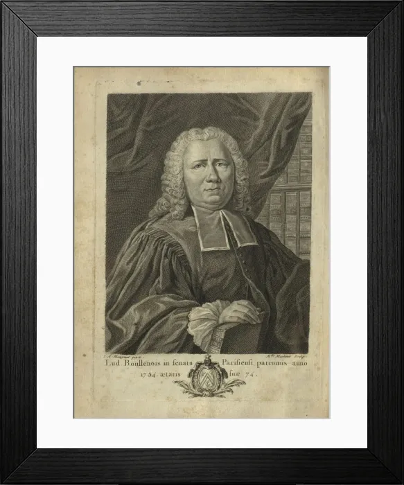 Framed Print : Portrait of Louis Boullenois (1680-1762) Framed Print : Portrait of Louis Boullenois (1680-1762)