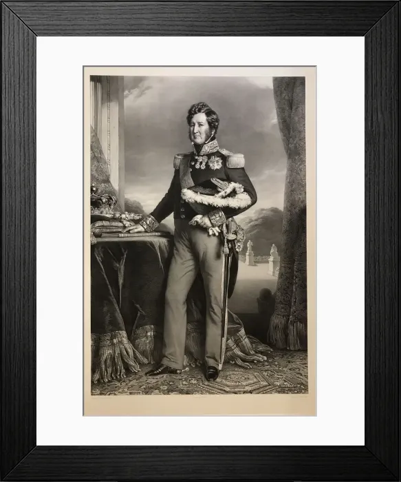 Framed Print : Portrait of Louis Philippe I (1773-1850), King of the French, 1843 Framed Print : Portrait of Louis Philippe I (1773-1850), King of the French, 1843