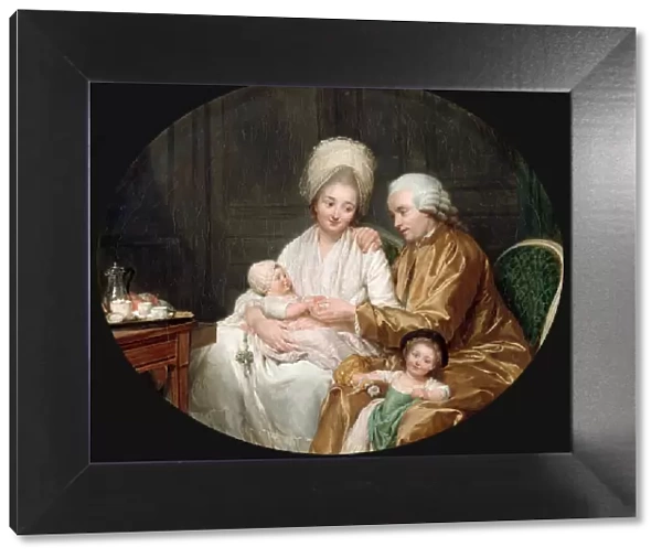 Portrait of Marc-Etienne Quatremere and His Family, 1780