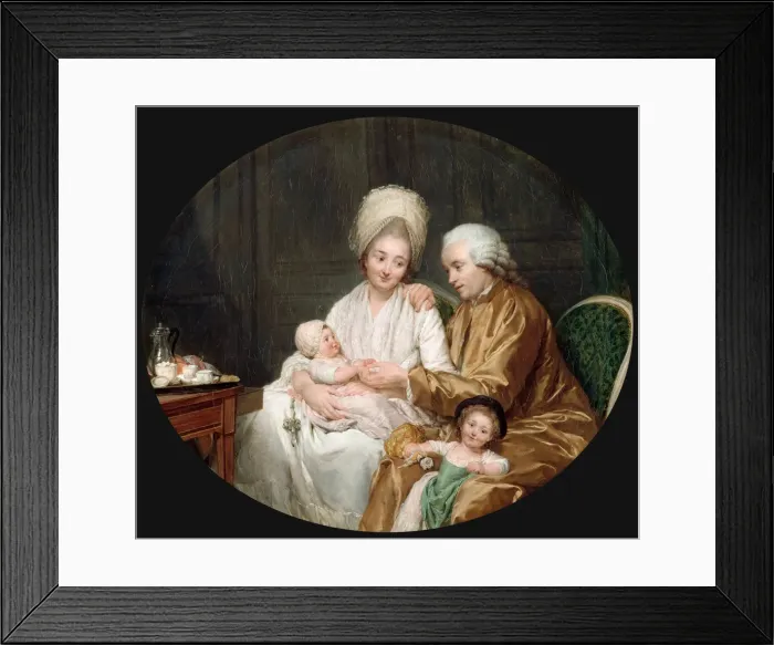 Framed Print : Portrait of Marc-Etienne Quatremere and His Family, 1780 Framed Print : Portrait of Marc-Etienne Quatremere and His Family, 1780
