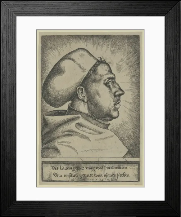 Framed Print : Portrait of Martin Luther (1483-1546), 1523 Framed Print : Portrait of Martin Luther (1483-1546), 1523