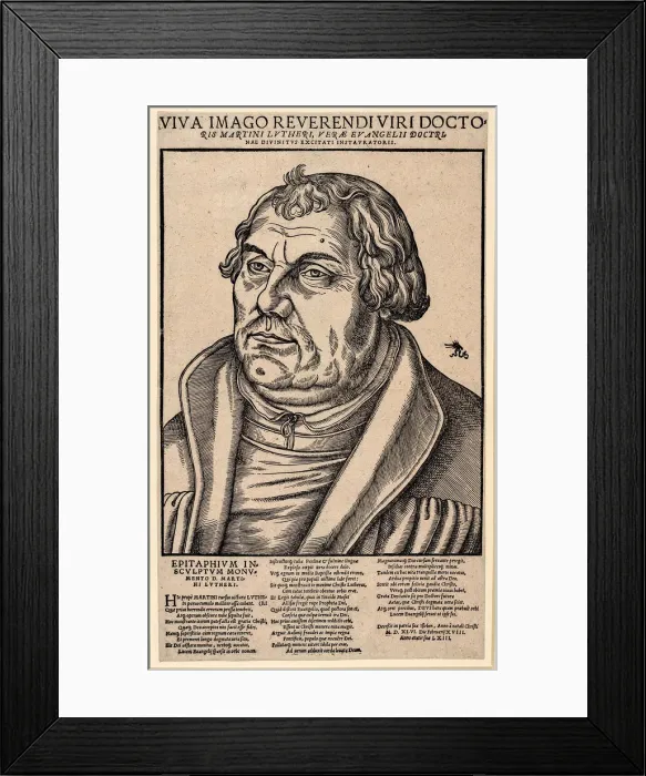 Framed Print : Portrait of Martin Luther (1483-1546), 1546 Framed Print : Portrait of Martin Luther (1483-1546), 1546