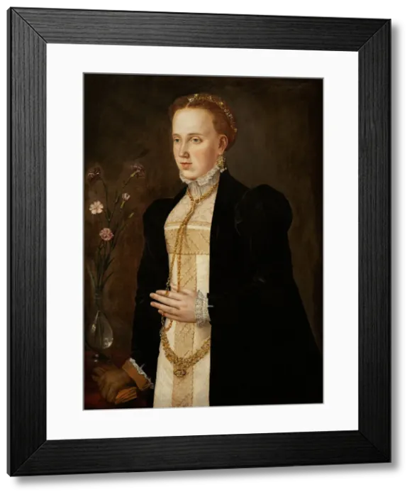 Framed Print : Portrait of Philippine Welser (1527-1580), ca 1557 Framed Print : Portrait of Philippine Welser (1527-1580), ca 1557