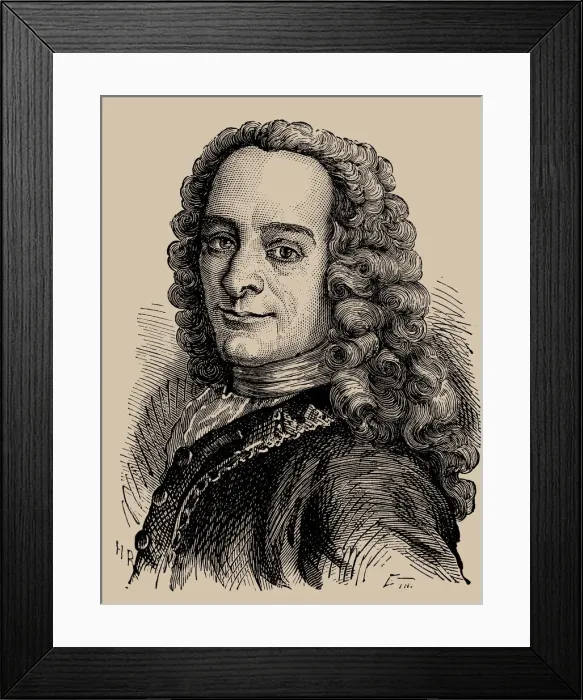 Framed Print : Portrait of Portrat von Francois Marie Arouet de Voltaire (1694-1778), 1889 Framed Print : Portrait of Portrat von Francois Marie Arouet de Voltaire (1694-1778), 1889