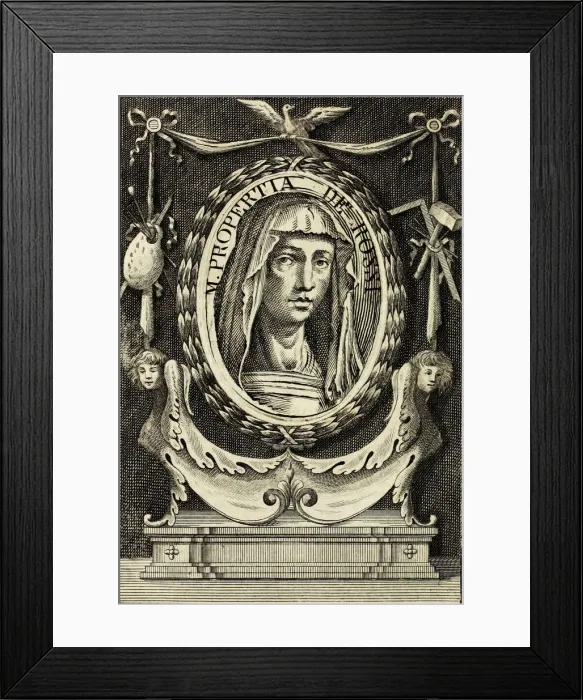 Framed Print : Portrait of Properzia de Rossi (c. 1490-1530). From Vite de piu eccellenti pittori Framed Print : Portrait of Properzia de Rossi (c. 1490-1530). From Vite de piu eccellenti pittori