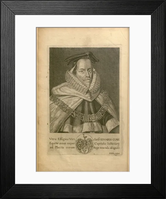 Framed Print : Portrait of Sir Edward Coke (1552-1634), 1660s Framed Print : Portrait of Sir Edward Coke (1552-1634), 1660s