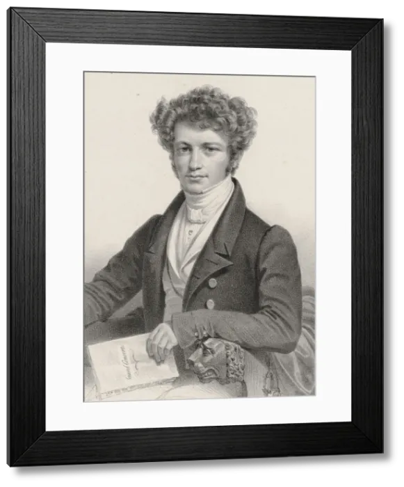 Framed Print : Portrait of the composer and pianist Henri Herz (1803-1888), 1830 Framed Print : Portrait of the composer and pianist Henri Herz (1803-1888), 1830