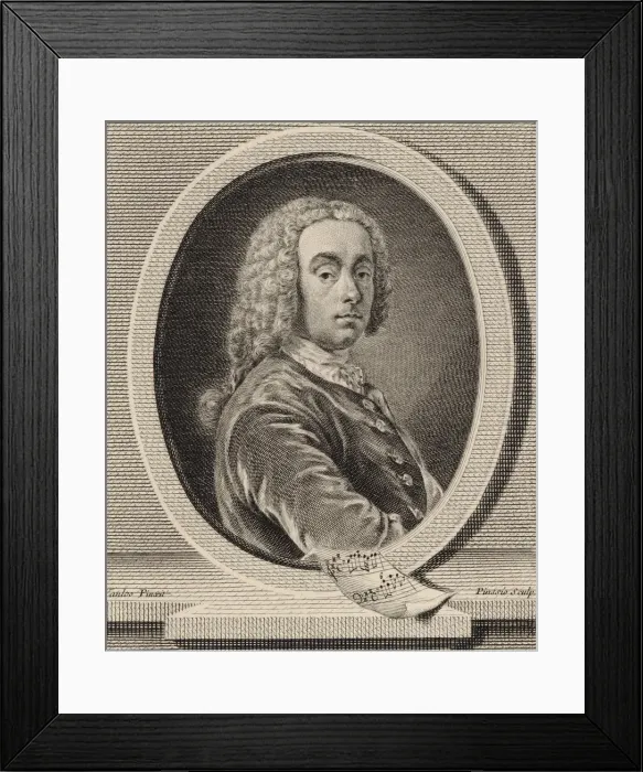 Framed Print : Portrait of the composer and violinist Jean-Pierre Guignon (1702-1774), 1755 Framed Print : Portrait of the composer and violinist Jean-Pierre Guignon (1702-1774), 1755