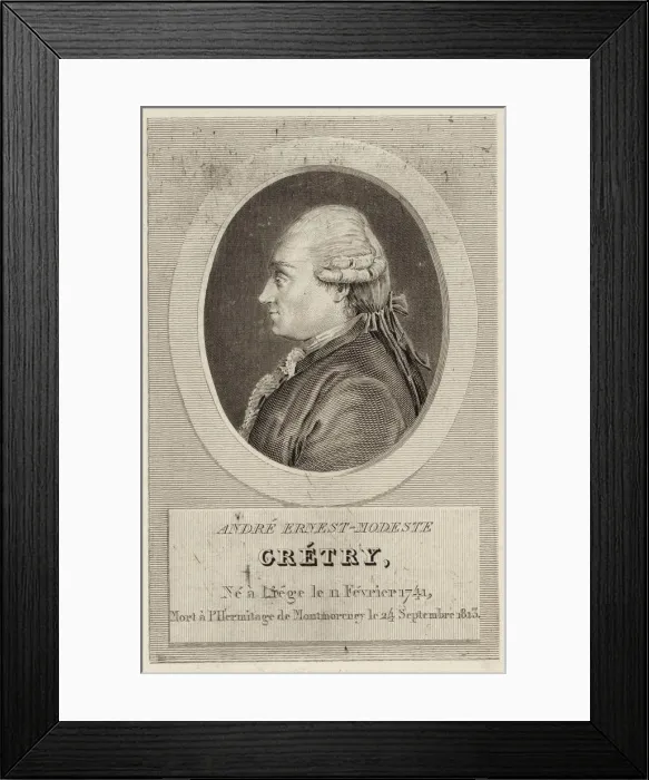 Framed Print : Portrait of the composer Andre Ernest Modeste Gretry (1741-1813) Framed Print : Portrait of the composer Andre Ernest Modeste Gretry (1741-1813)