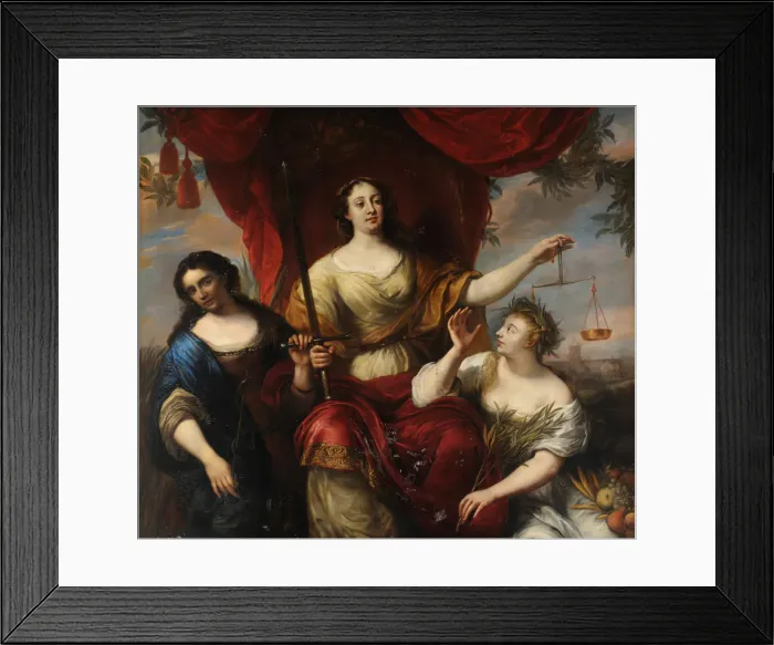 Framed Print : Prudence, Justice, and Peace, 1662 Framed Print : Prudence, Justice, and Peace, 1662