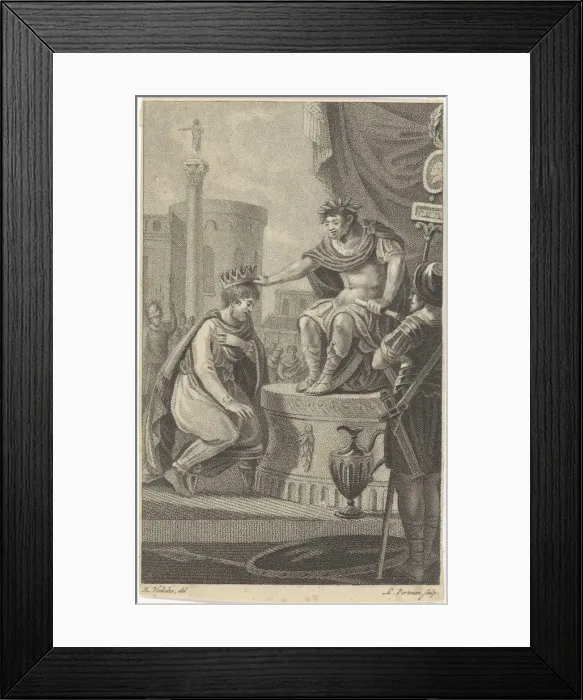 Framed Print : Roman Emperor Nero Crowned Tiridates I Of Armenia, 1804 Framed Print : Roman Emperor Nero Crowned Tiridates I Of Armenia, 1804