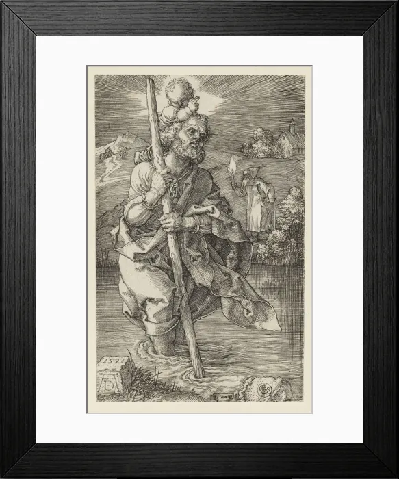 Framed Print : Saint Christopher facing to the Right, 1521 Framed Print : Saint Christopher facing to the Right, 1521