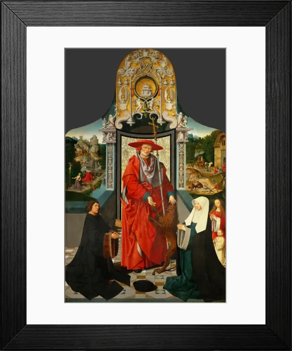 Framed Print : Saint Jerome and the lion (center panel), 1511 Framed Print : Saint Jerome and the lion (center panel), 1511