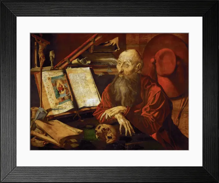 Framed Print : Saint Jerome in his Cell, ca 1545 Framed Print : Saint Jerome in his Cell, ca 1545
