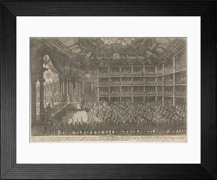 Framed Print : Scene from the opera Il pomo d oro (The Golden Apple) of A. Cesti to the wedding of Leopold I Framed Print : Scene from the opera Il pomo d oro (The Golden Apple) of A. Cesti to the wedding of Leopold I