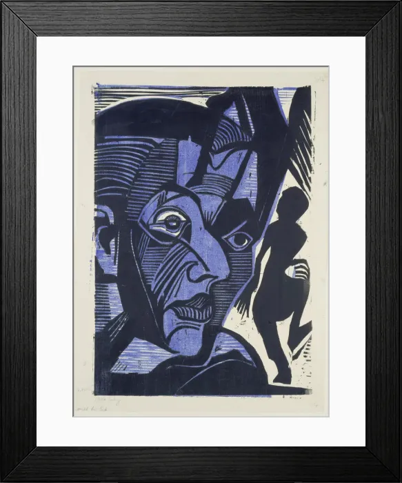 Framed Print : Self-Portrait (Melancholy of the mountains), 1929 Framed Print : Self-Portrait (Melancholy of the mountains), 1929
