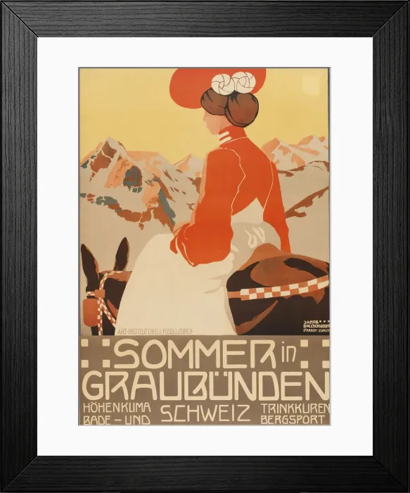 Framed Print : Summer in Graubünden, 1905 Framed Print : Summer in Graubünden, 1905